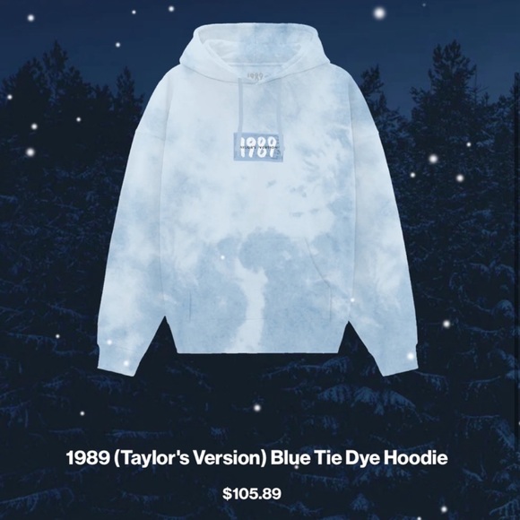 1989 Taylor’s Version Tie-Dye Hoodie - Picture 1 of 3